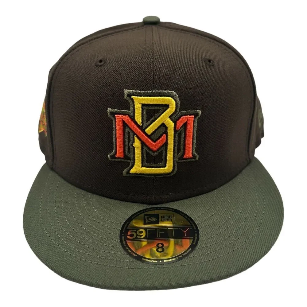 NWT New Era 59Fifty Milwaukee Brewers 25th Anniversary Hat Cap Green Brown Sz 8